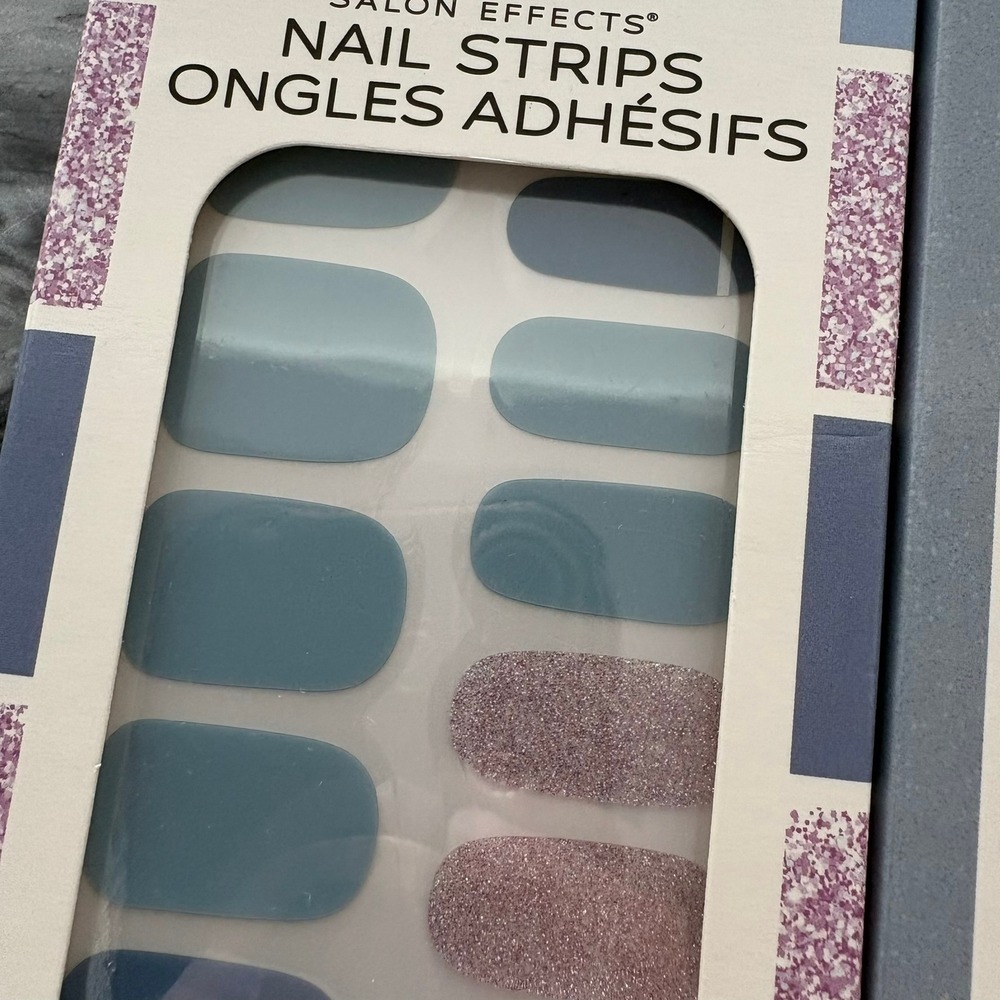 Sally Hansen Salon Effects Nail Strips 32ct Lot of 3 Powdered Sky Frozen Oasis - Picture 7 of 16